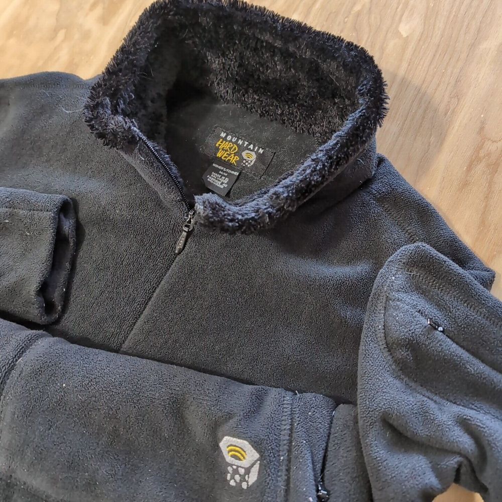 Mountain Hardwear Womens Med Fuzzy Monkey Fleece Jacket Full Zip Zip Pockets